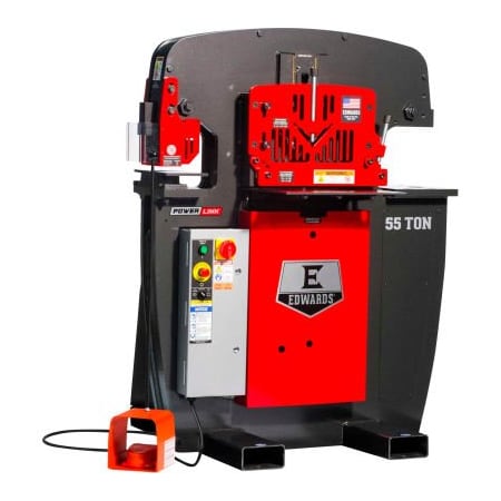 Edwards Mfg Co. 55 Ton Ironworker - 1 Phase, 230V w/ Hydraulic Accessory Pack - Edwards IW55-1P230-AC500